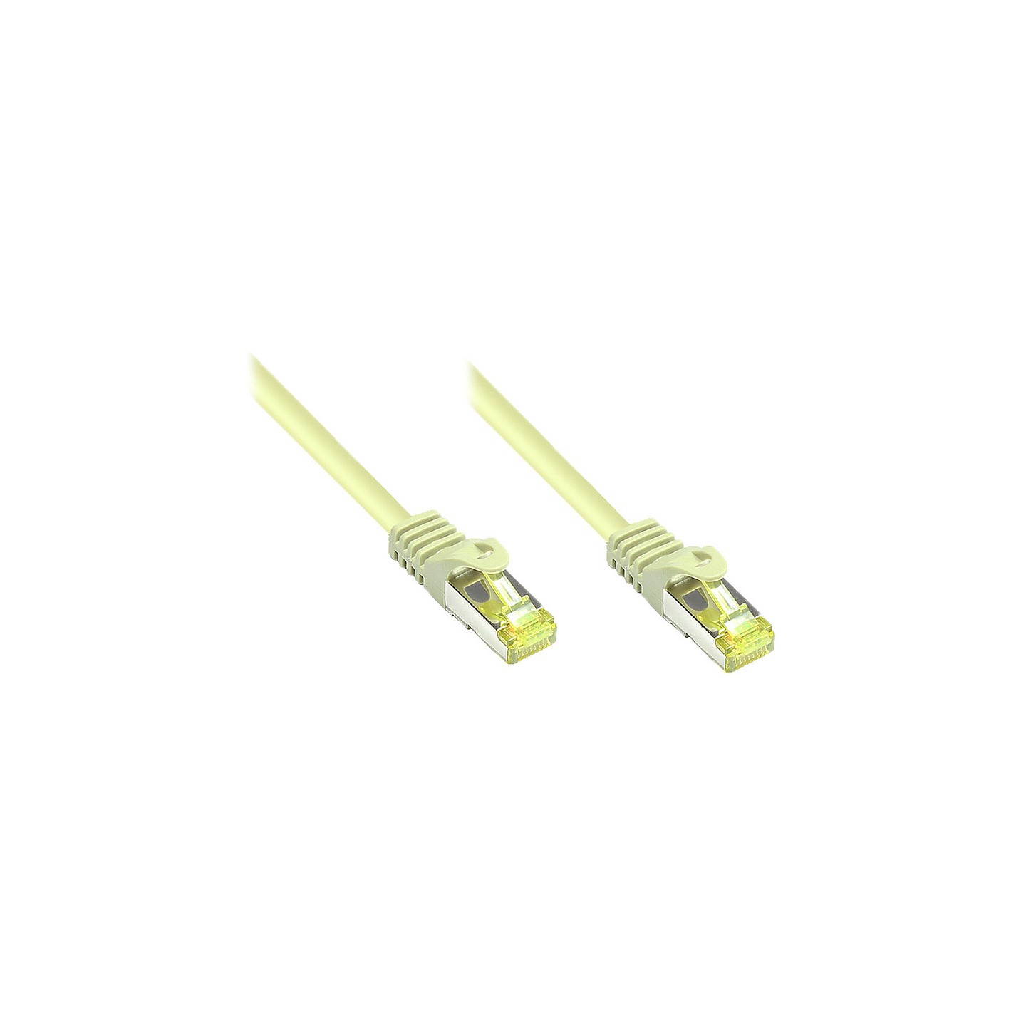 GoodConnections RJ45 Patchkabel mit Cat. 7 Rohkabel und Rastnasenschutz (). S FTP. PiMF. halogenfrei. 500MHz. OFC. gr...
