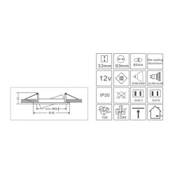 Synergy 21 LED Retrofit GU10 GX5.3 Deckeneinbausatz D08-weiß — Buy in Cyprus with Fast Delivery