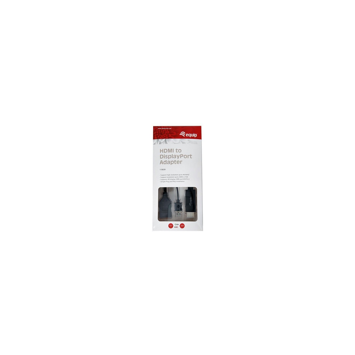 Equip HDMI Adapter Displayport St Bu 0.15m 4K 60Hz sw — Buy in Cyprus with Fast Delivery