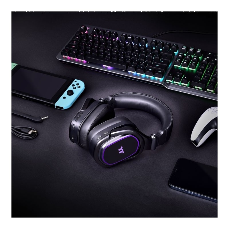 Buy Thermaltake ARGENT H5 Wireless RGB Gaming Headset - Black, 2.4GHz, DTS Headp... in Cyprus, Nicosia, Limassol, Larnaka, Pafos