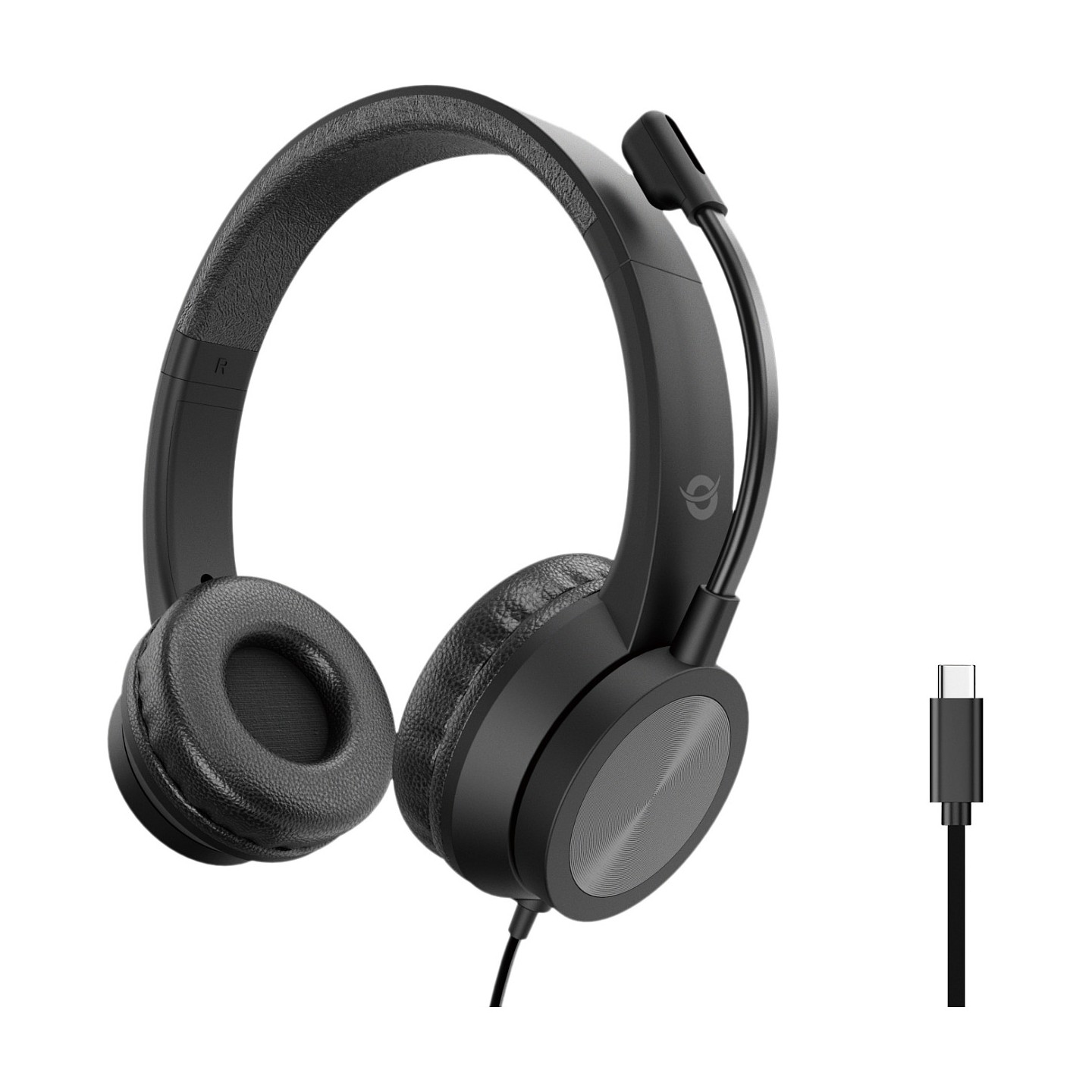 CONCEPTRONIC Headset USB-C Mikro.int.Bed.Stereo 2.0m sw — Buy in Cyprus with Fast Delivery