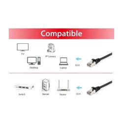Equip Patchkabel Cat6A S FTP 2xRJ45 0.15m schwarz LSZH Polybeutel — Buy in Cyprus with Fast Delivery
