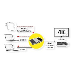 ROLINE KVM Switch. HDMI 4K. USB. 1 User - 2 Mobilgerte — Buy in Cyprus with Fast Delivery