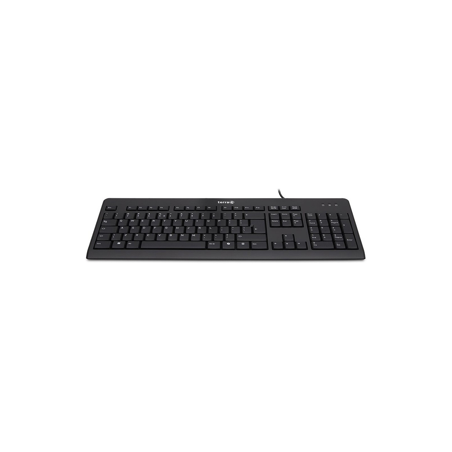 Wortmann TERRA Keyboard 1500 Corded [US EU] USB black Copilot QWERTY. 105 toetsen. met kabel. 1.80m