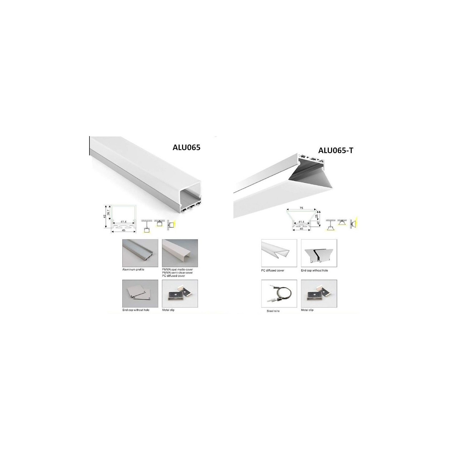 Synergy 21 LED U-Profil 200cm. ALU065-T — Buy in Cyprus with Fast Delivery