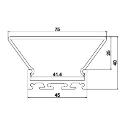 Synergy 21 LED U-Profil 200cm. ALU065-T — Buy in Cyprus with Fast Delivery