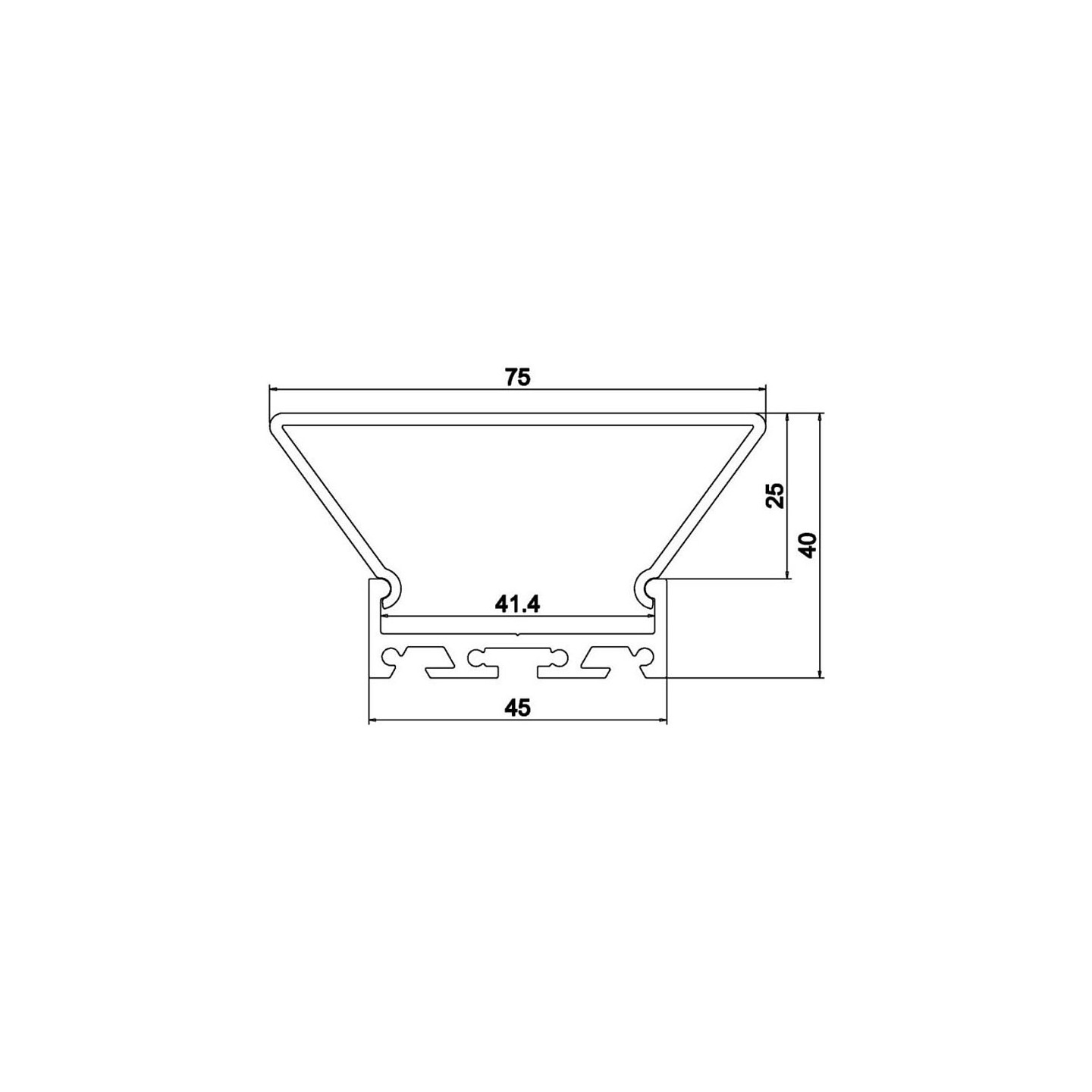 Synergy 21 LED U-Profil 200cm. ALU065-T — Buy in Cyprus with Fast Delivery