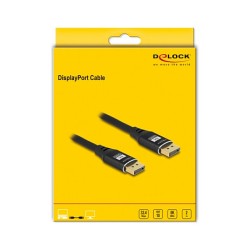 DELOCK DisplayPort Kabel 8K 60 Hz 2m schwarz Metall — Buy in Cyprus with Fast Delivery