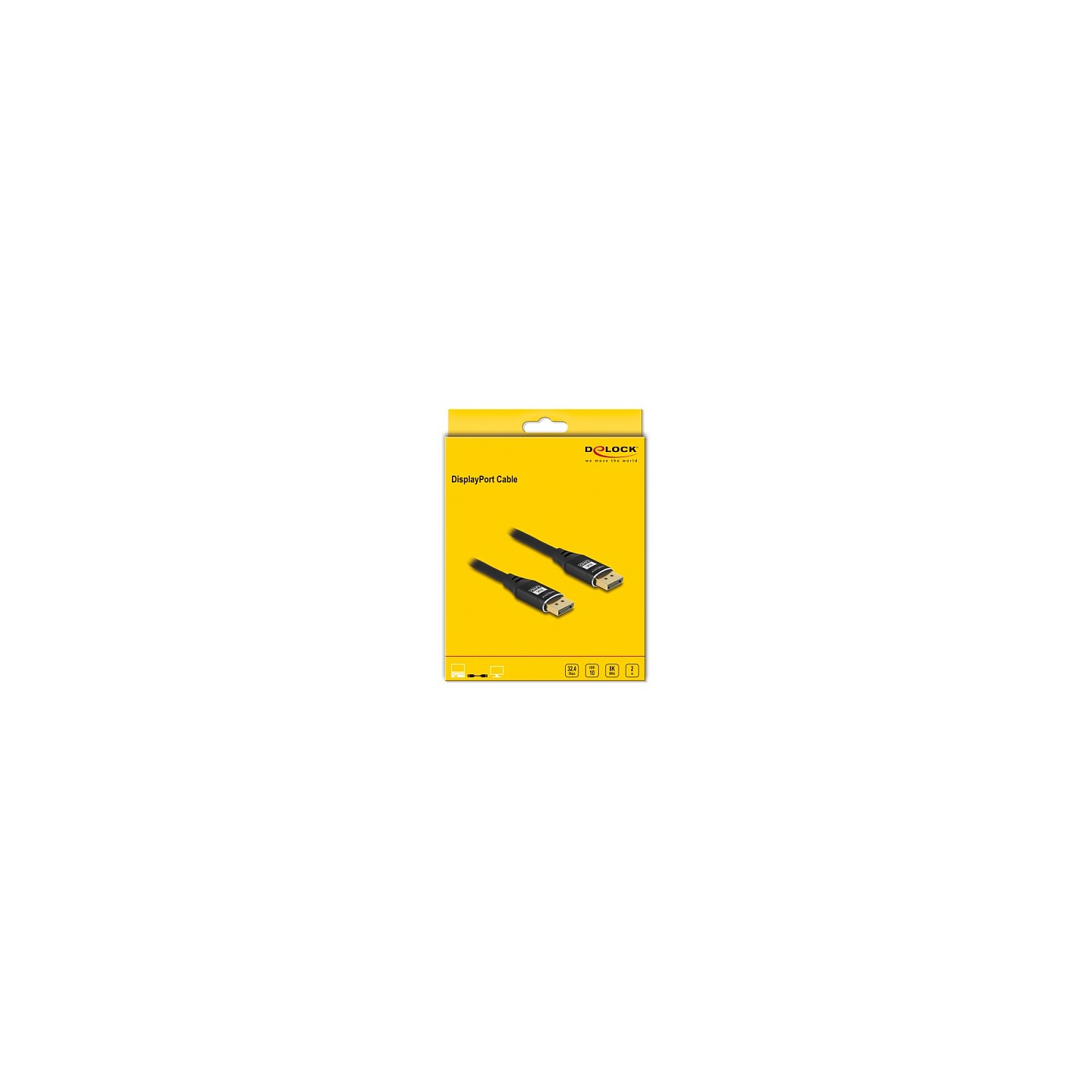 DELOCK DisplayPort Kabel 8K 60 Hz 2m schwarz Metall — Buy in Cyprus with Fast Delivery