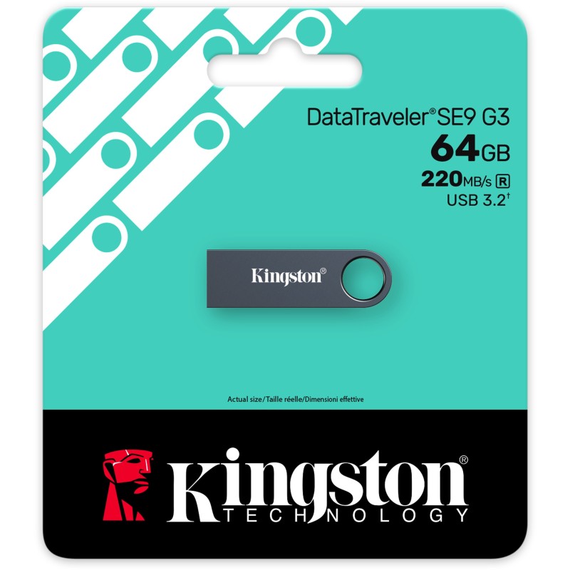 Buy Kingston DataTraveler SE9 G3 - 64GB - USB 3.2 Gen1 (USB-A) - Dark Nickel, 22... in Cyprus, Nicosia, Limassol, Larnaka, Pafos