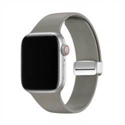 Premium Plus Armband für Apple Watch. Grau Schwarz. 40mm. 41mm. 38mm. 42mm (Series 10). GA-MAG-BNDA-PP-GMS