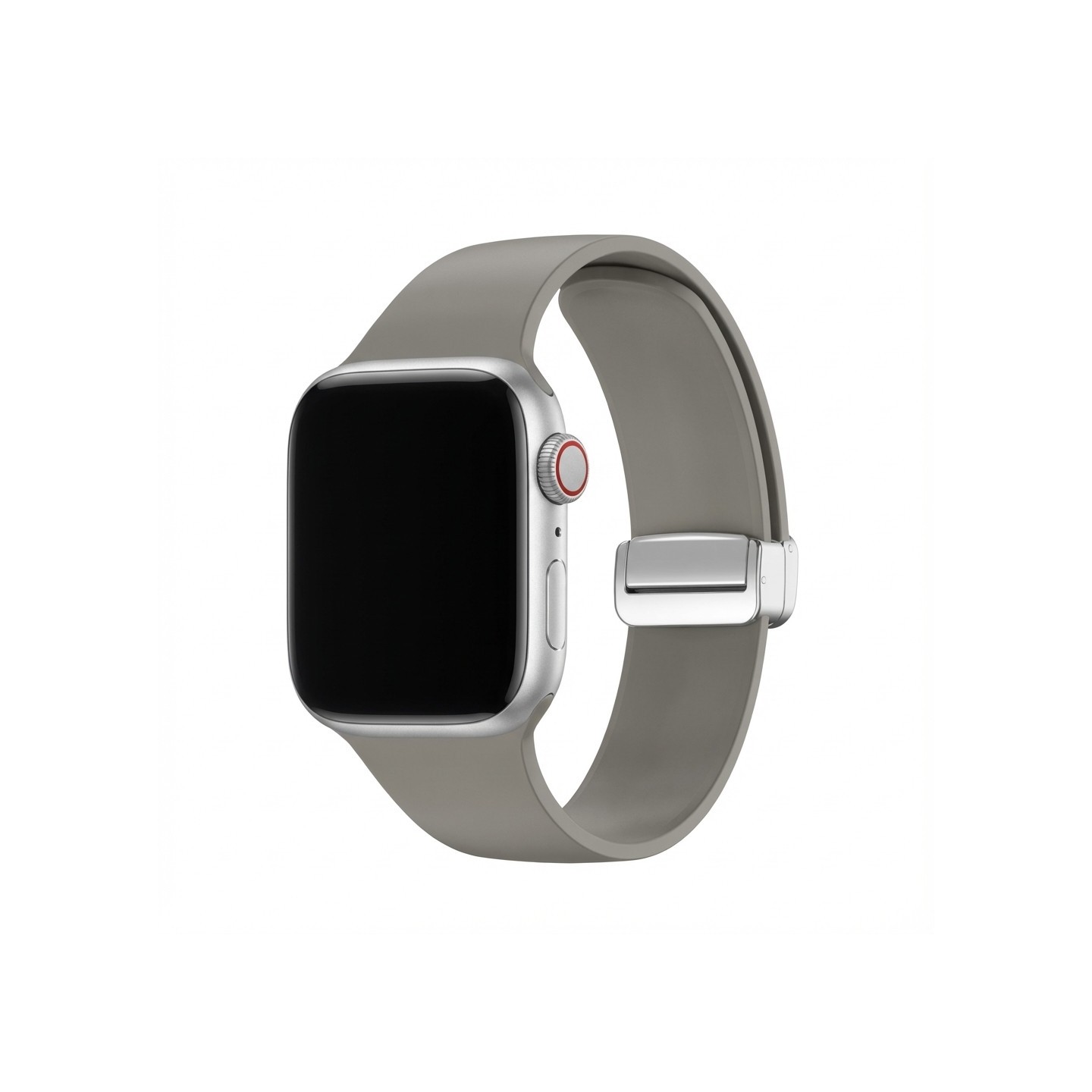 Premium Plus Armband für Apple Watch. Grau Schwarz. 40mm. 41mm. 38mm. 42mm (Series 10). GA-MAG-BNDA-PP-GMS