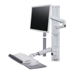 ERGOTRON LX Wand Halterung System weiss Tastatur- und Monitorhalterung bis 81.2cm 32 Zoll belastbar 3.2-11.3kg. VESA ...
