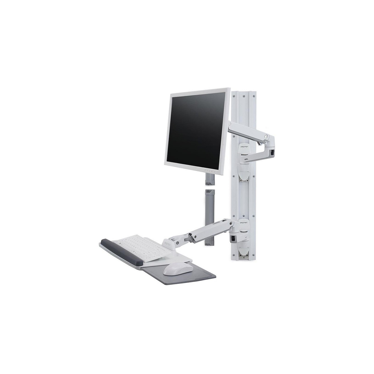 ERGOTRON LX Wand Halterung System weiss Tastatur- und Monitorhalterung bis 81.2cm 32 Zoll belastbar 3.2-11.3kg. VESA ...