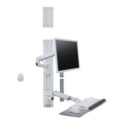 ERGOTRON LX Wand Halterung System weiss Tastatur- und Monitorhalterung bis 81.2cm 32 Zoll belastbar 3.2-11.3kg. VESA ...