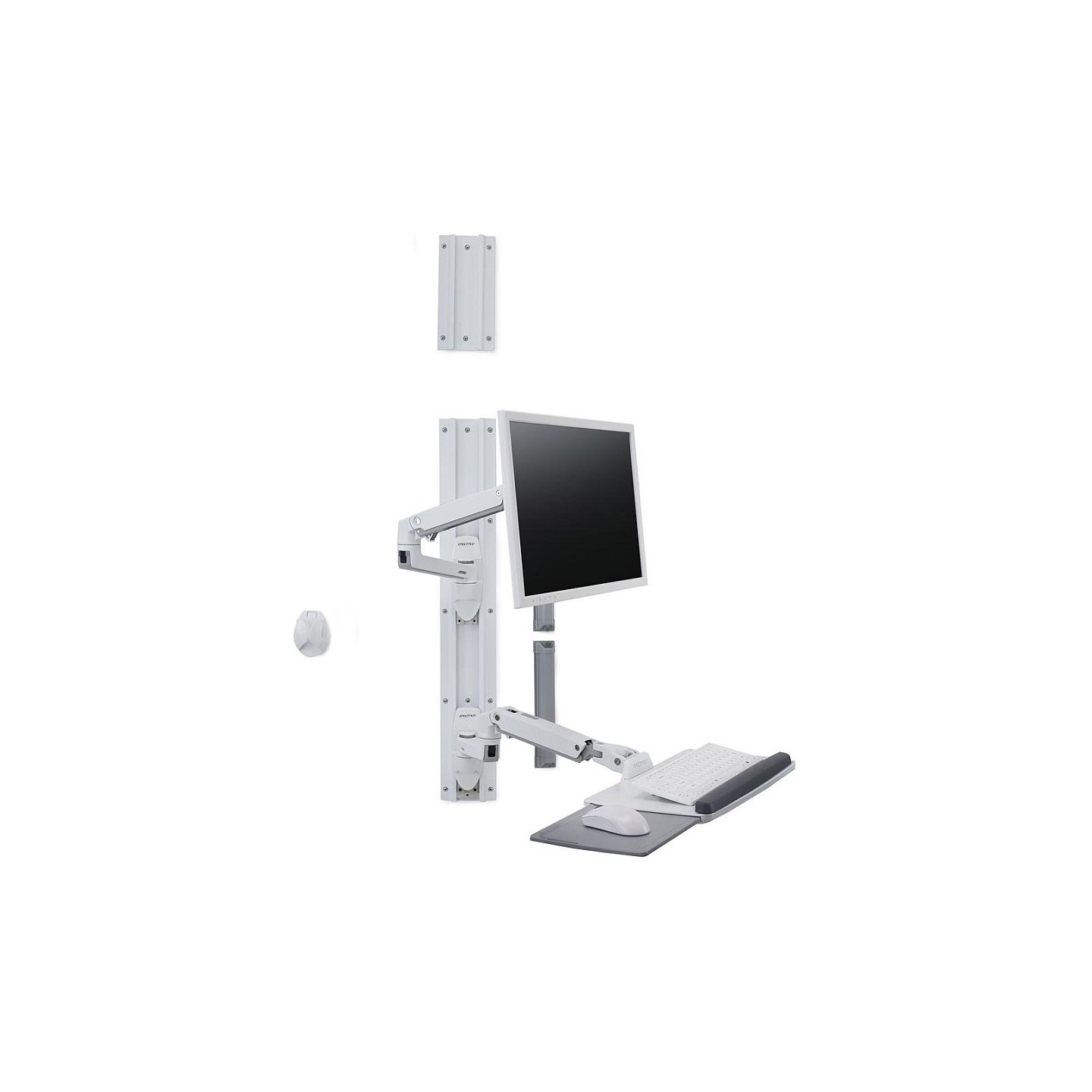 ERGOTRON LX Wand Halterung System weiss Tastatur- und Monitorhalterung bis 81.2cm 32 Zoll belastbar 3.2-11.3kg. VESA ...