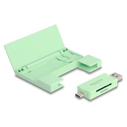 Delock Card Reader USB 5 Gbps USB Type-CTM Typ-A für SD und Micro SD Speicherkarten mit praktischem Speicherkarten Et...