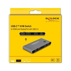 DELOCK USB-C KVM Switch zu HDMI und DisplayPort 8K MST mit USB 2.0 — Buy in Cyprus with Fast Delivery