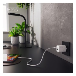 DIGITUS USB GaN Charger 45W. 1x USB-C. 1x USB-A — Buy in Cyprus with Fast Delivery