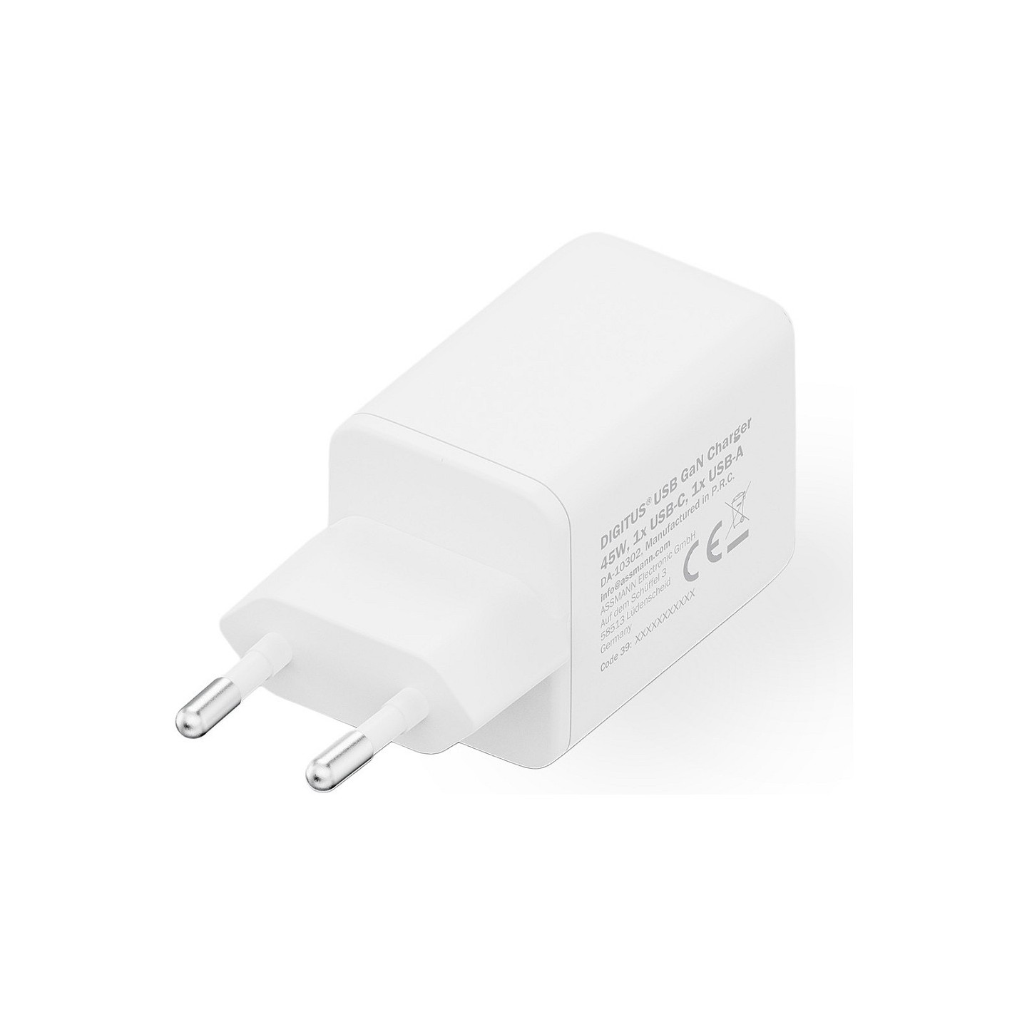 DIGITUS USB GaN Charger 45W. 1x USB-C. 1x USB-A — Buy in Cyprus with Fast Delivery