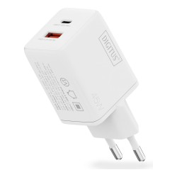 DIGITUS USB GaN Charger 45W. 1x USB-C. 1x USB-A — Buy in Cyprus with Fast Delivery