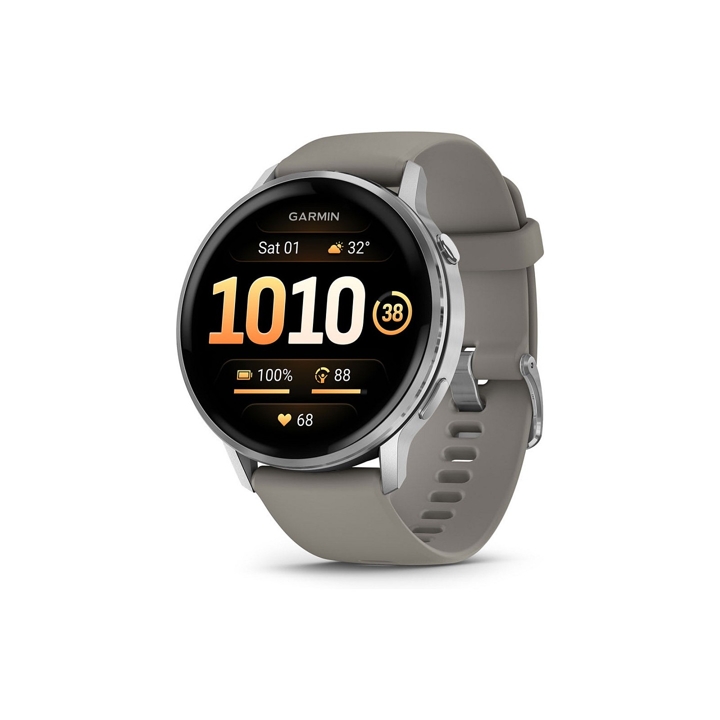 Garmin Venu 4 45mm Silikon-Armb. schwarz silber gra — Buy in Cyprus with Fast Delivery