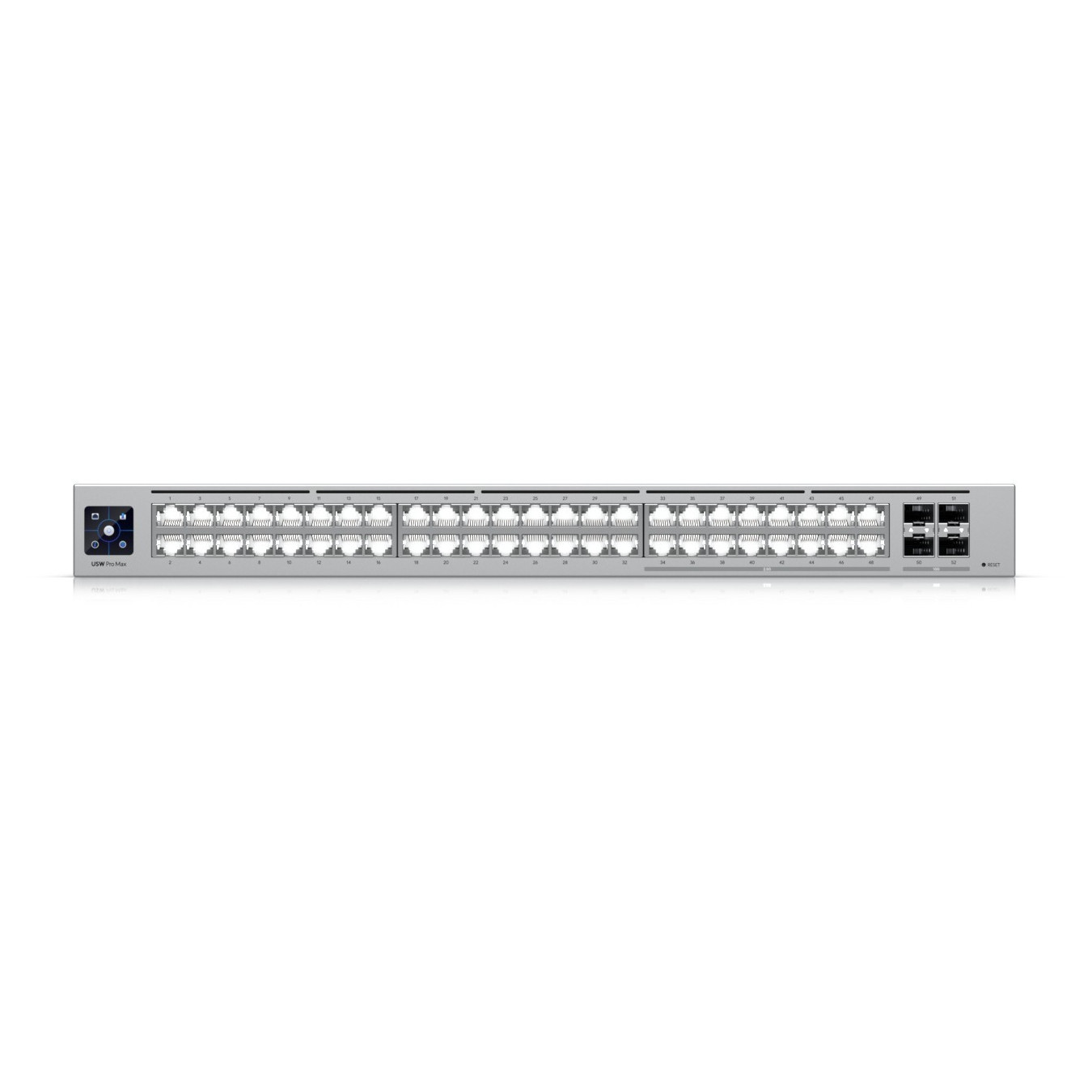 Ubiquiti UniFi USW-PRO-MAX-48 M RM - 48x Multi-Gig (32x 1G + 16x 2.5G) + 4x SFP+ - L3 Managed, 1U, Grey