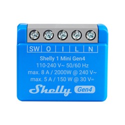 Shelly Relais '1 Mini Gen4' WLAN BT max. 8A 1 Kanal WLAN Matter Zigbee Bluetooth Unterputz — Buy in Cyprus with Fast Delivery