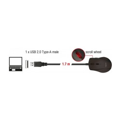 Ergonomische optische 5-Tasten USB Maus - Linkshänder — Buy in Cyprus with Fast Delivery