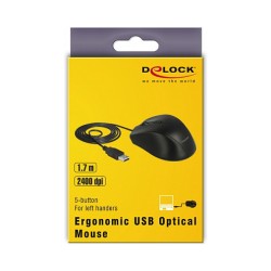 Ergonomische optische 5-Tasten USB Maus - Linkshänder — Buy in Cyprus with Fast Delivery