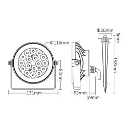 Synergy 21 LED Garden Lamp 9W RGB-WW with Radio and WiFi IP66 Zigbee+ (FUTC02ZR) — Buy in Cyprus with Fast Delivery
