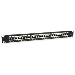 Equip Patchpanel 24x RJ45 Cat6A 19' FTP 1HE ISO IEC schwarz — Buy in Cyprus with Fast Delivery