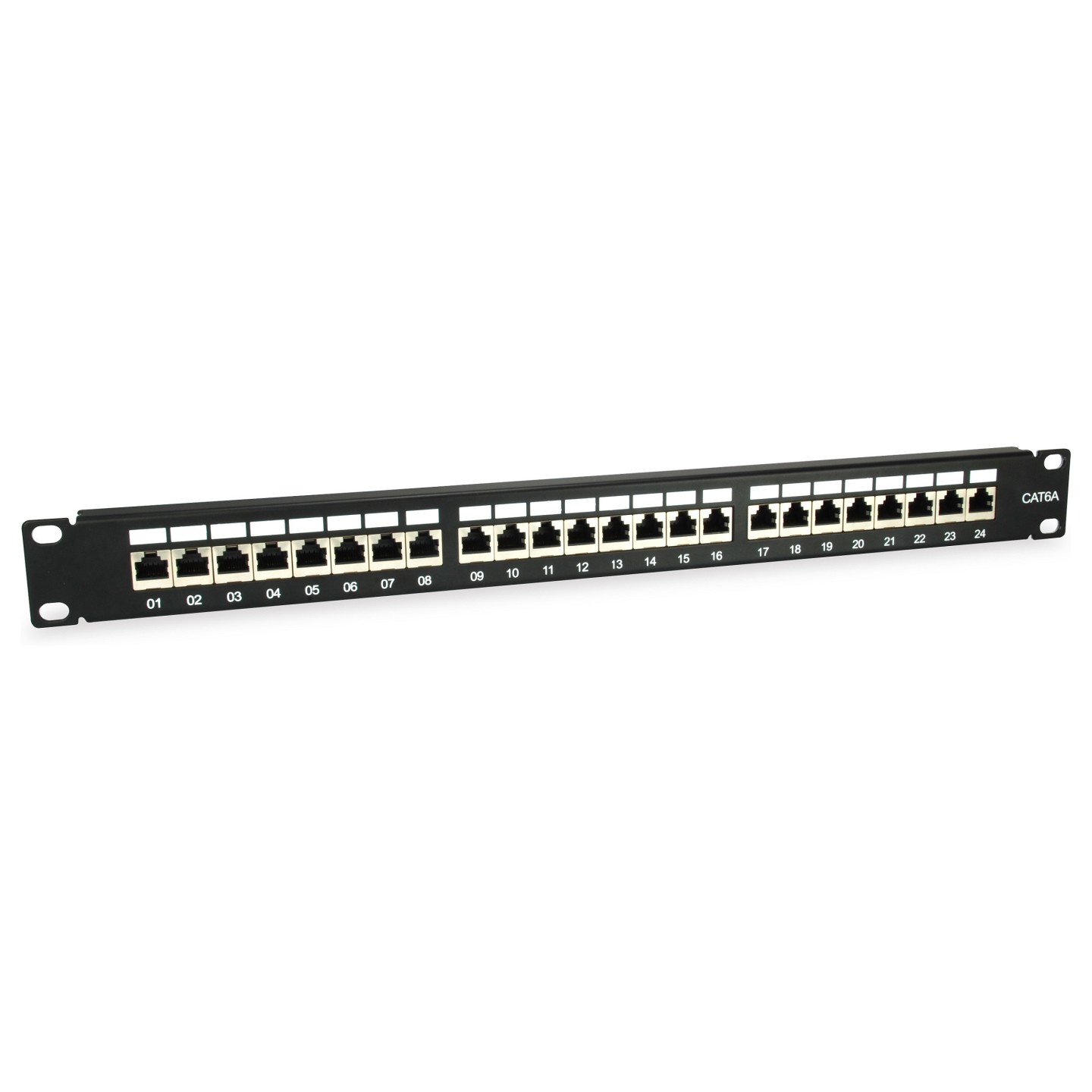 Equip Patchpanel 24x RJ45 Cat6A 19' FTP 1HE ISO IEC schwarz — Buy in Cyprus with Fast Delivery