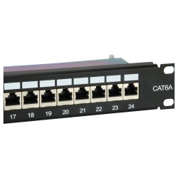 Equip Patchpanel 24x RJ45 Cat6A 19' FTP 1HE ISO IEC schwarz — Buy in Cyprus with Fast Delivery
