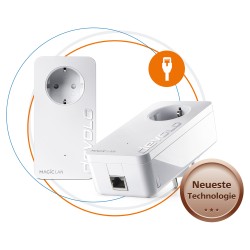devolo Magic 1 LAN Powerline Starter Kit Powerline bis zu 1.200 Mbit s. 1x Gigabit LAN (pro Einheit)