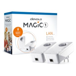 devolo Magic 1 LAN Powerline Starter Kit Powerline bis zu 1.200 Mbit s. 1x Gigabit LAN (pro Einheit)