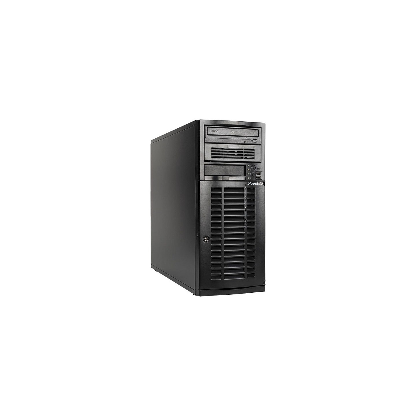 Server bluechip SERVERline T40321s Tower. Xeon 4410Y 32GB. 2 x 960 GB SSD. 2 x RJ45 (10 Gb s)