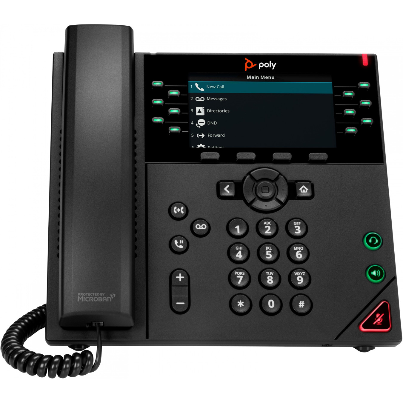 Poly VVX 450 SIP - IP Desk Phone VVX450 - 12-Line, PoE, Black, 4.3" (10.9 cm) Color LCD — Buy in Cyprus with Fast Delivery