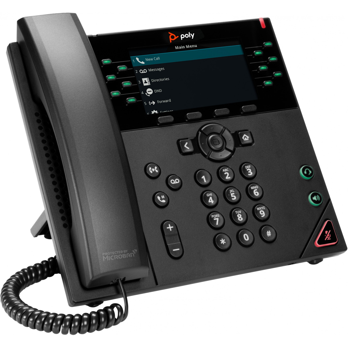 Poly VVX 450 SIP - IP Desk Phone VVX450 - 12-Line, PoE, Black, 4.3" (10.9 cm) Color LCD — Buy in Cyprus with Fast Delivery
