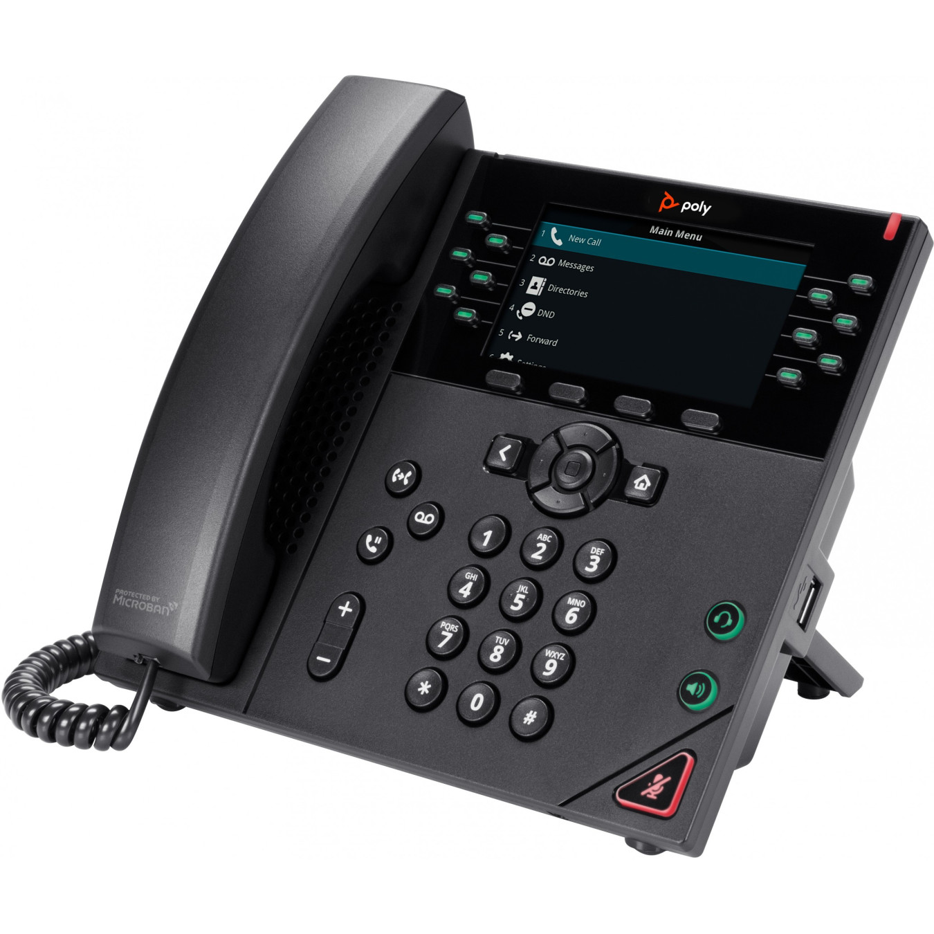 Poly VVX 450 SIP - IP Desk Phone VVX450 - 12-Line, PoE, Black, 4.3" (10.9 cm) Color LCD — Buy in Cyprus with Fast Delivery