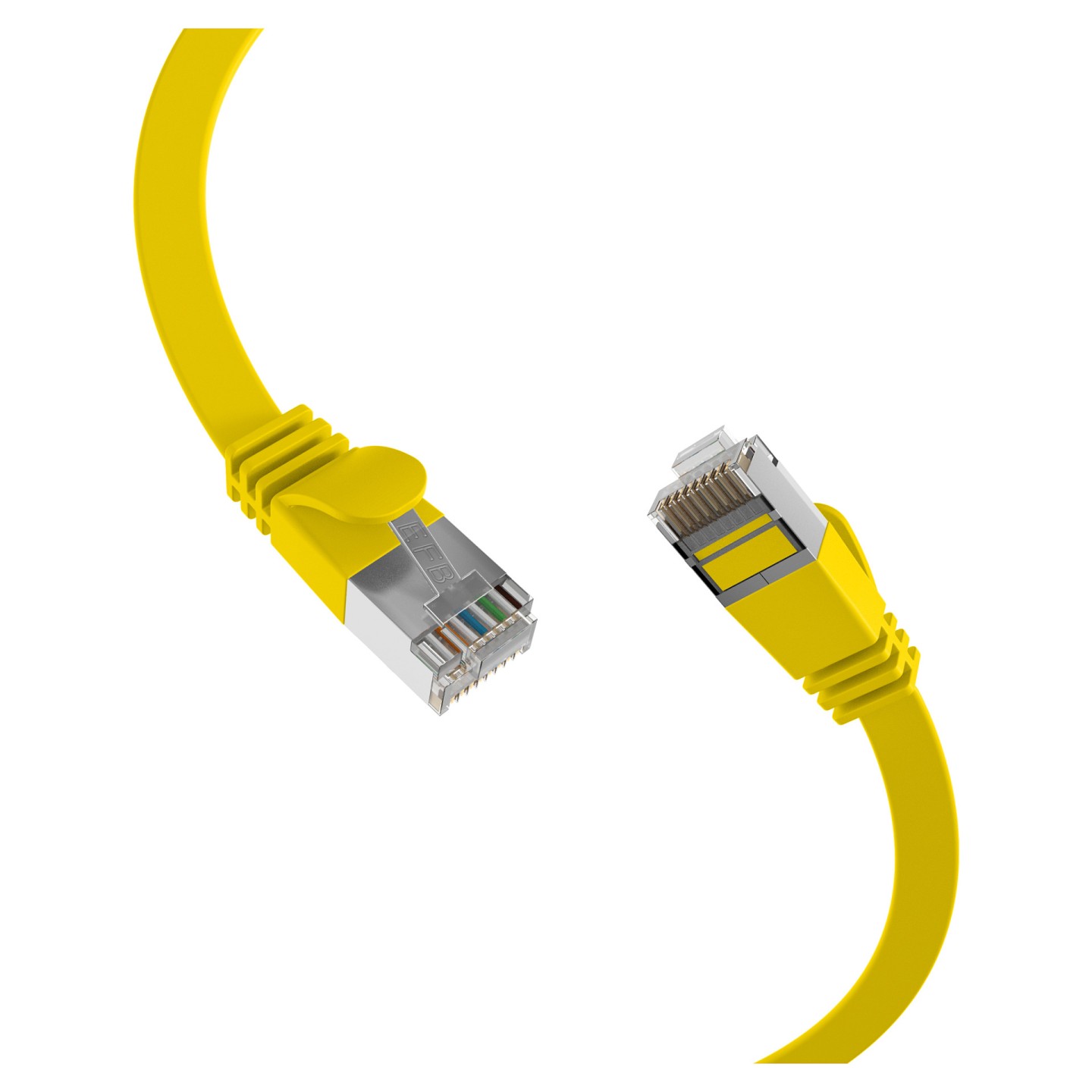EFB RJ45 Flachpatchkabel U FTP Cat.6A PVC 0.15m gelb — Buy in Cyprus with Fast Delivery