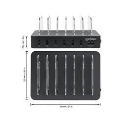 MANHATTAN 6-Port USB-Ladestation USB-A-Ports 2.4 A 5 V 55W — Buy in Cyprus with Fast Delivery