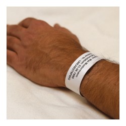 Brother - Klebeverschluss - wei - 25 x 279 mm 200 Stck. (1 Rolle(n) x 200 Erwachsenenarmbnder - fr Brother TD-2130NSA
