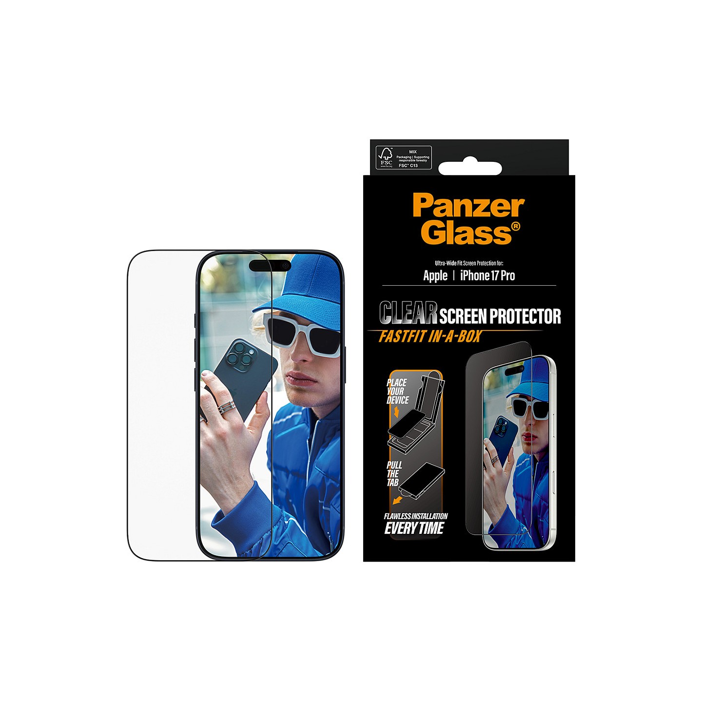 PanzerGlass Schutzglas black Frame iPhone 17 Pro UWF Fastfit — Buy in Cyprus with Fast Delivery
