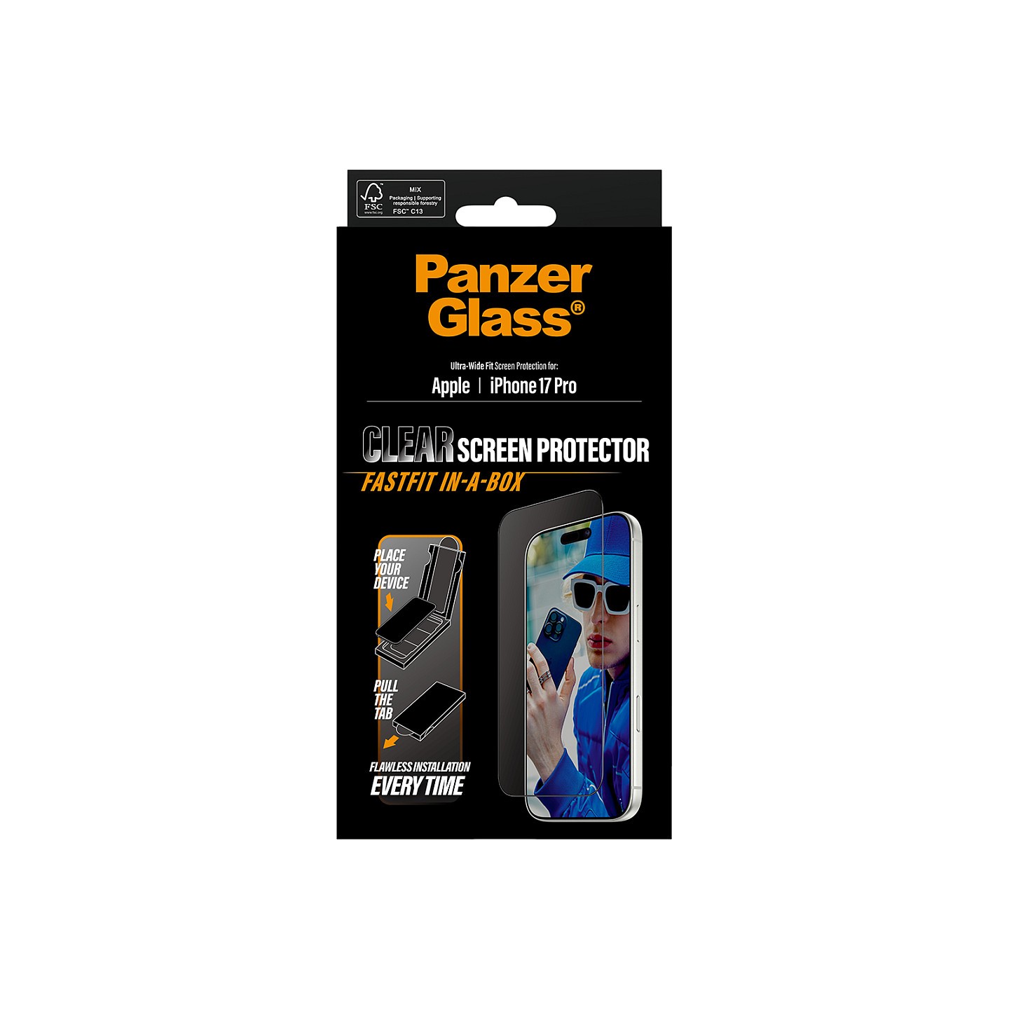 PanzerGlass Schutzglas black Frame iPhone 17 Pro UWF Fastfit — Buy in Cyprus with Fast Delivery