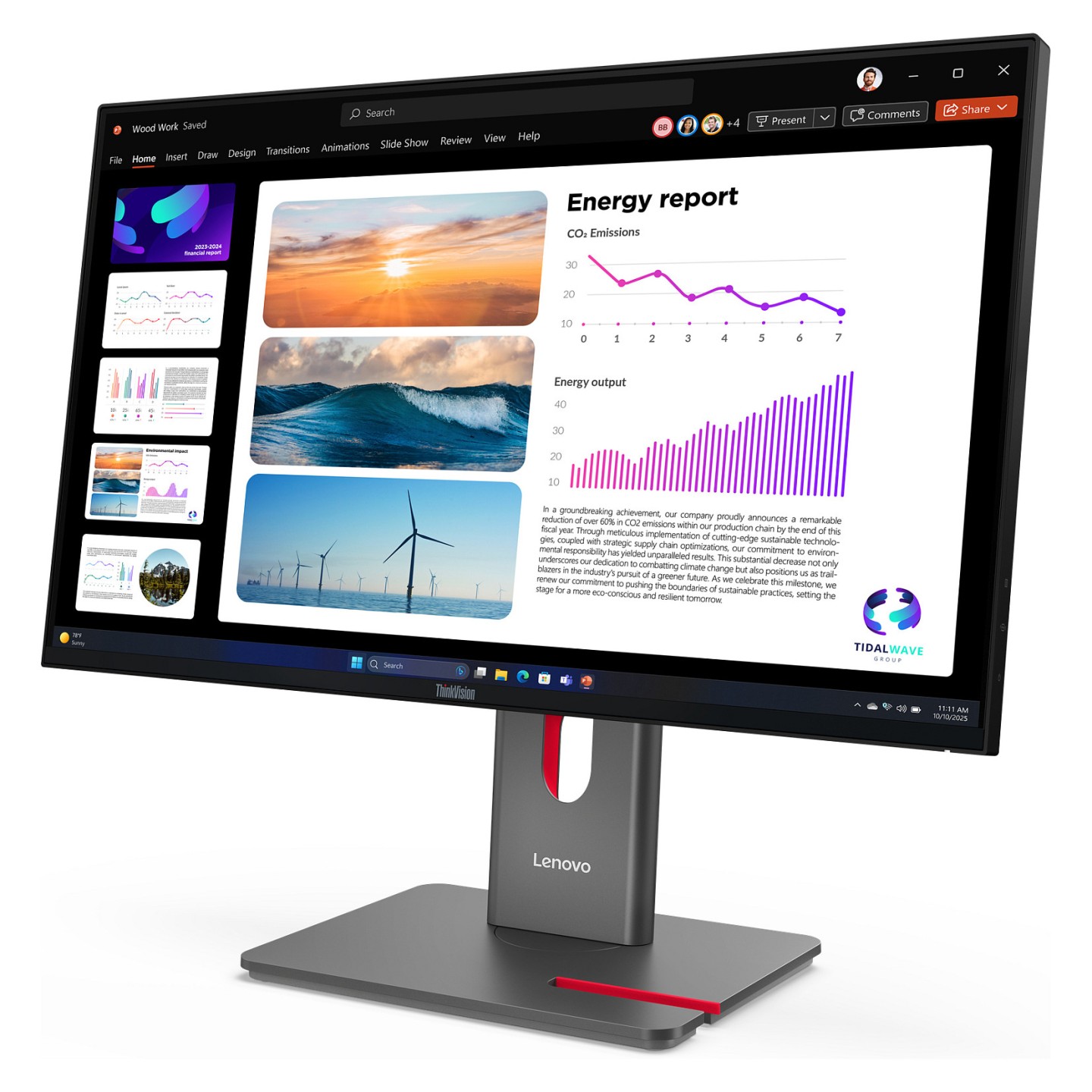 Lenovo ThinkVision P24Q-40 Quad HD Display 60.5 cm (23.8') — Buy in Cyprus with Fast Delivery