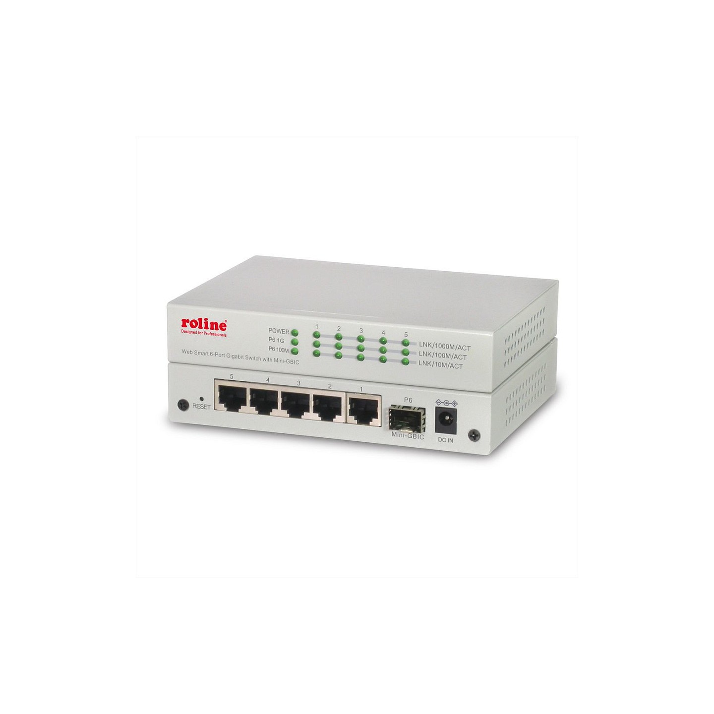 ROLINE Gigabit Ethernet Switch 6 Ports (5x 10 100 1000 + 1x SFP). WebSmart — Buy in Cyprus with Fast Delivery
