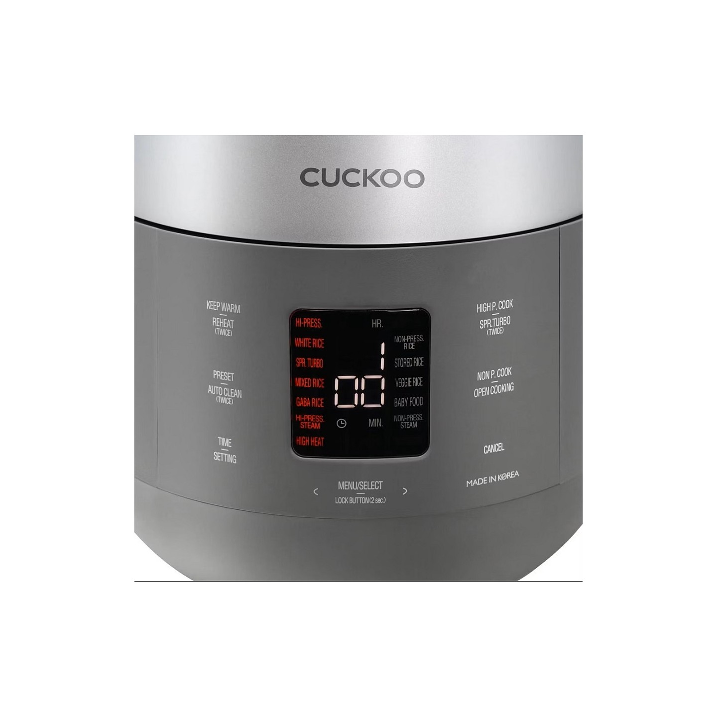 Cuckoo Reiskocher 1.80l CRP-ST1009F Twin Pressure grau — Buy in Cyprus with Fast Delivery