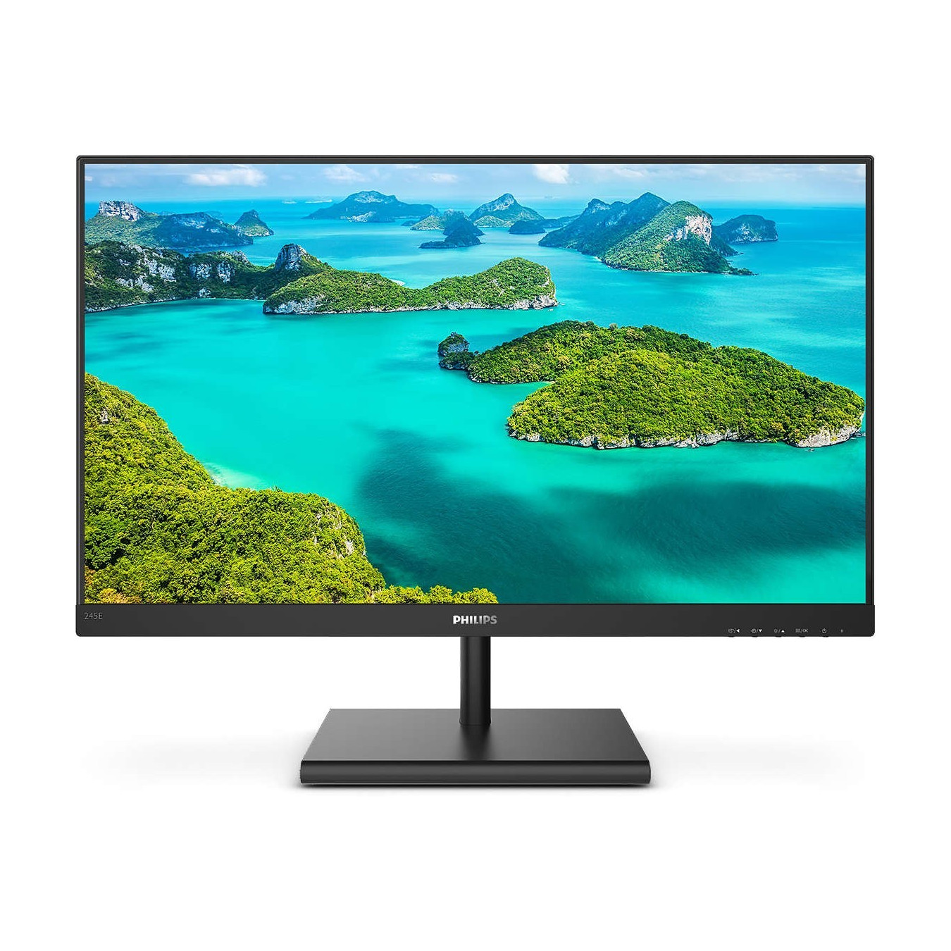 Philips E-Line 245E1S - 24" (23.8") QHD 2560x1440 IPS 75Hz 4ms HDMI/DP/VGA - Black — Buy in Cyprus with Fast Delivery