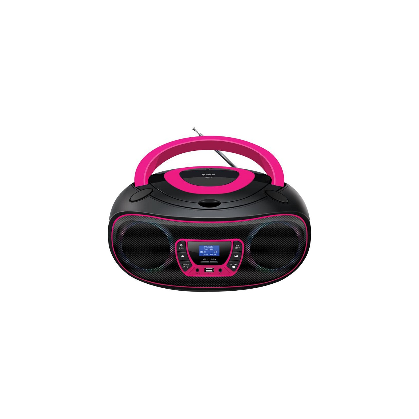 Denver DAB+ Boombox Mit DAB+ FM-Radio. Bluetooth-Funktion.pink — Buy in Cyprus with Fast Delivery
